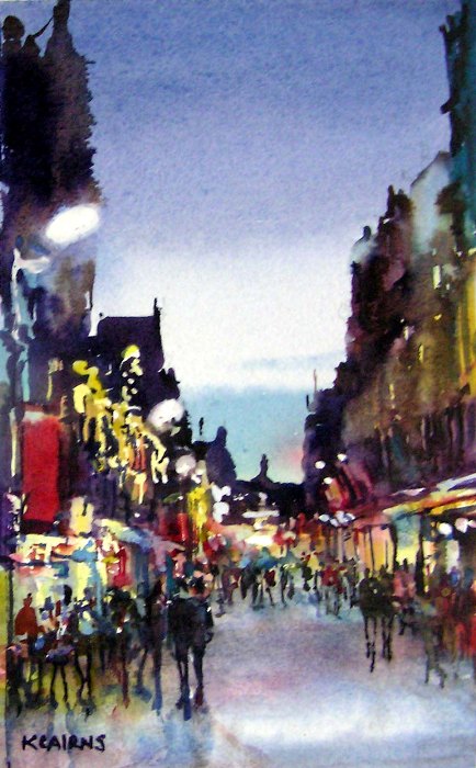 'Twilight, Buchanan Street, Glasgow' by artist Karen Cairns